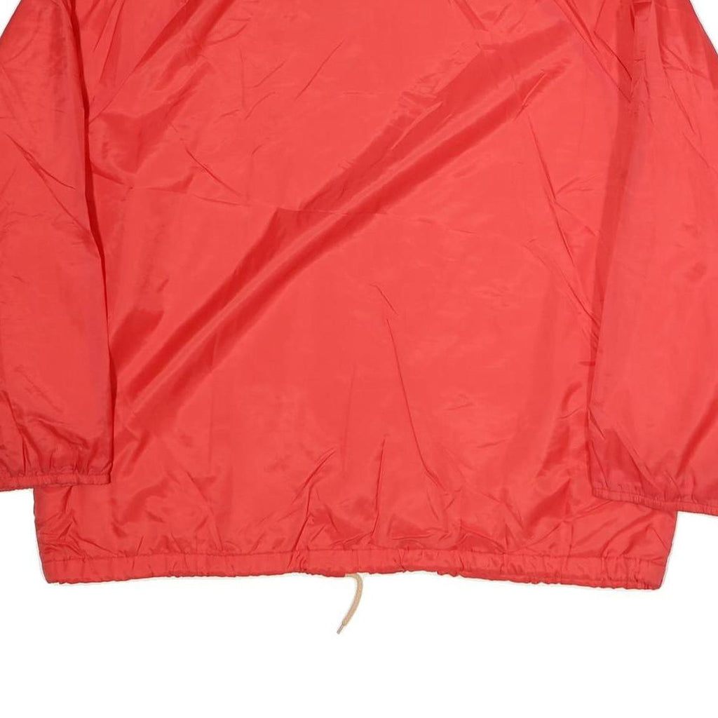 SEARS Womens Red Nylon Button Jacket XL Regular Fit Plain Lightweight Casual