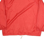 SEARS Womens Red Nylon Button Jacket XL Regular Fit Plain Lightweight Casual