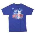 ADIDAS Mens Blue Detroit Graphic T-Shirt L Short Sleeve Crew Neck Basketball