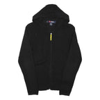 DIESEL Mens Black Hoodie Patterned Pullover Jumper S Cotton Blend Zip-Up