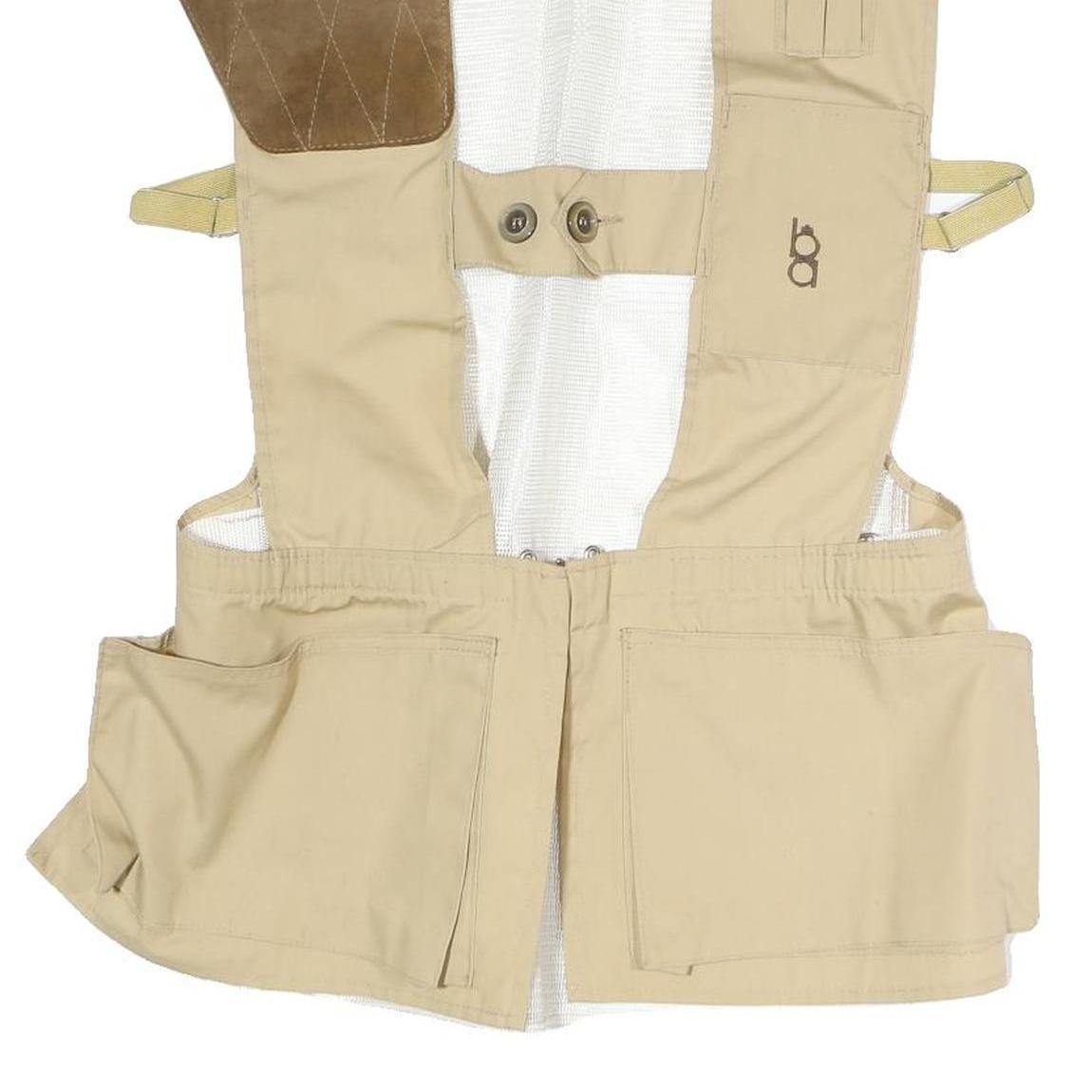 BOB ALLEN Mens Beige Fishing Mesh Button Jacket M Polyester Blend Outdoor