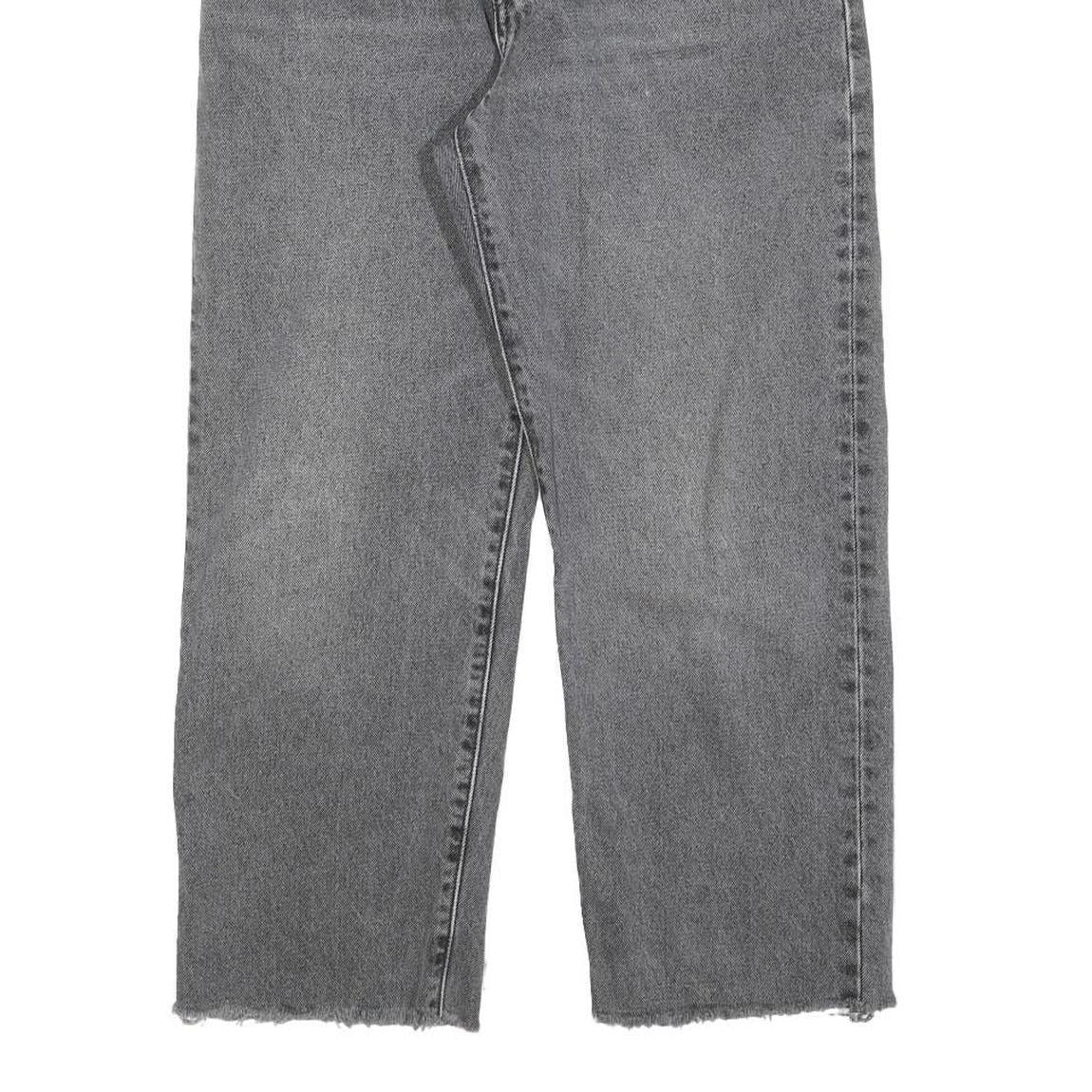 LEVI'S 501 BIG E Womens Jeans Grey Regular Straight Denim Raw W30 L24 Button