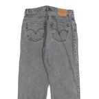 LEVI'S 501 BIG E Womens Jeans Grey Regular Straight Denim Raw W30 L24 Button