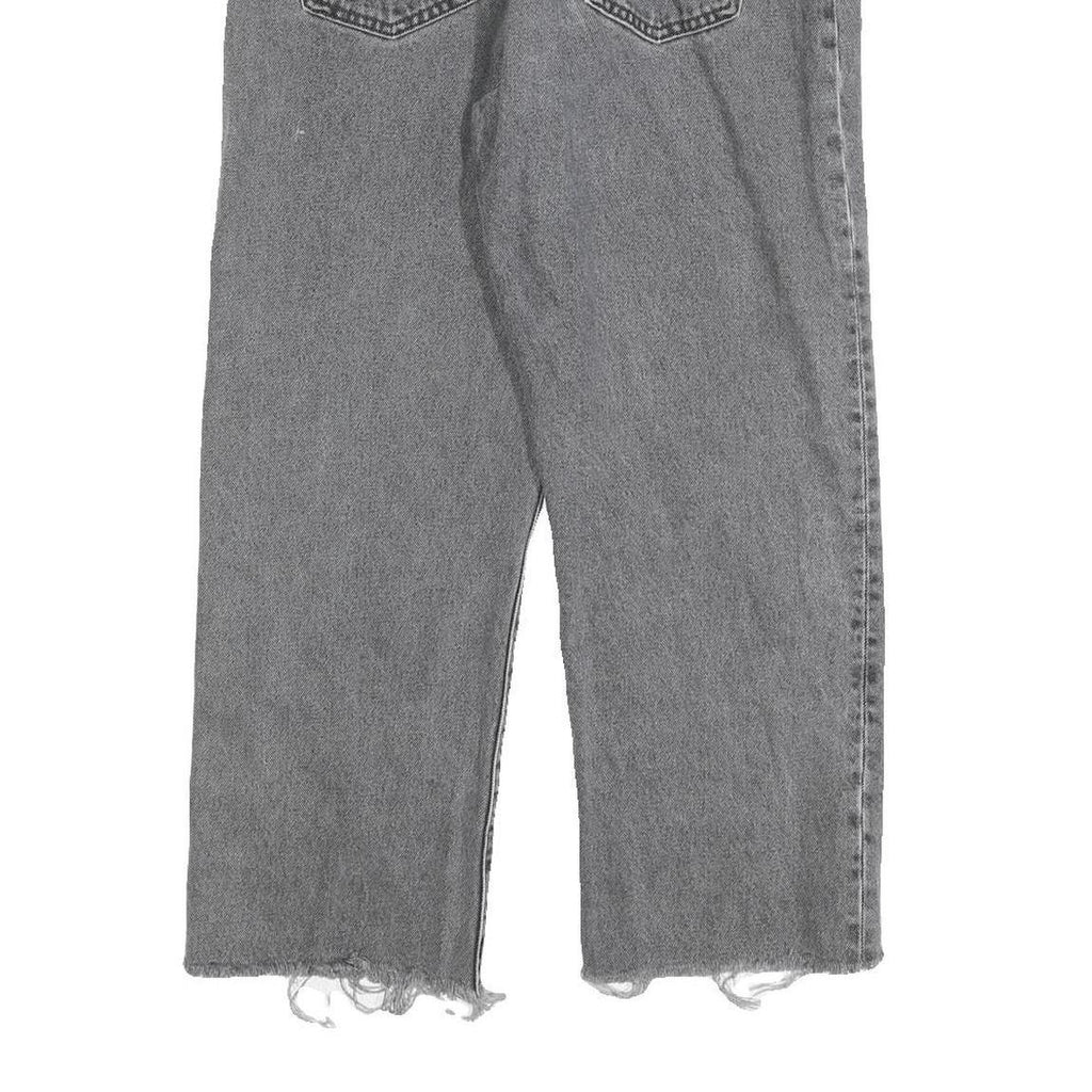 LEVI'S 501 BIG E Womens Jeans Grey Regular Straight Denim Raw W30 L24 Button