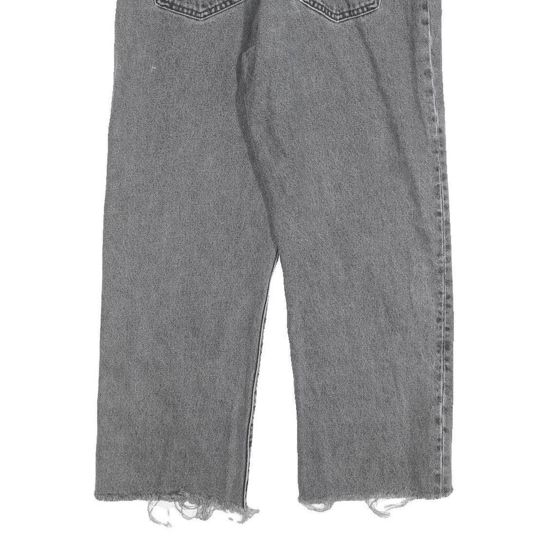 LEVI'S 501 BIG E Womens Jeans Grey Regular Straight Denim Raw W30 L24 Button