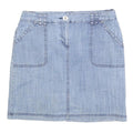 KAREN SCOTT Womens Blue Cotton Blend Mini Denim Style Skirt M Casual Summer Wear