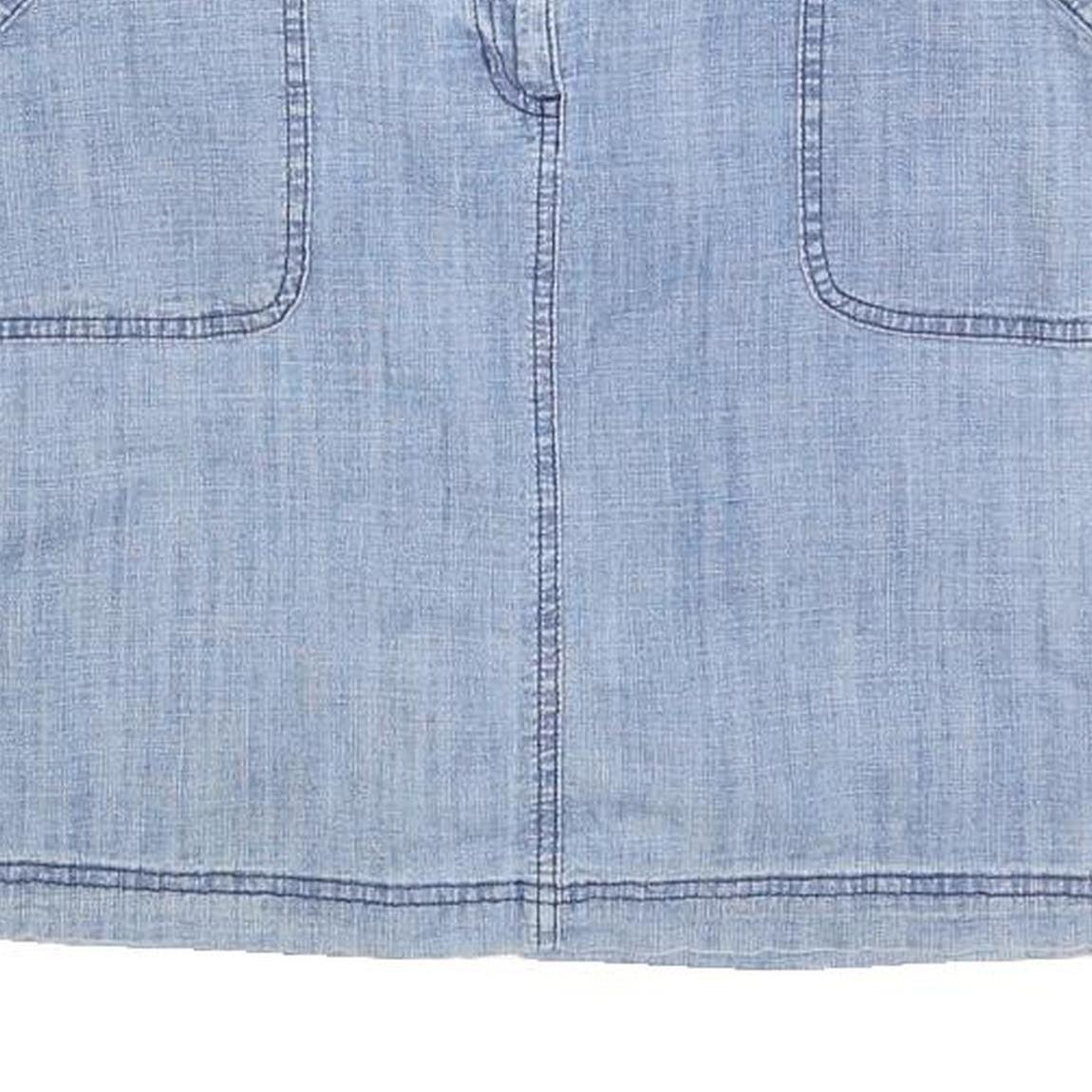 KAREN SCOTT Womens Blue Cotton Blend Mini Denim Style Skirt M Casual Summer Wear