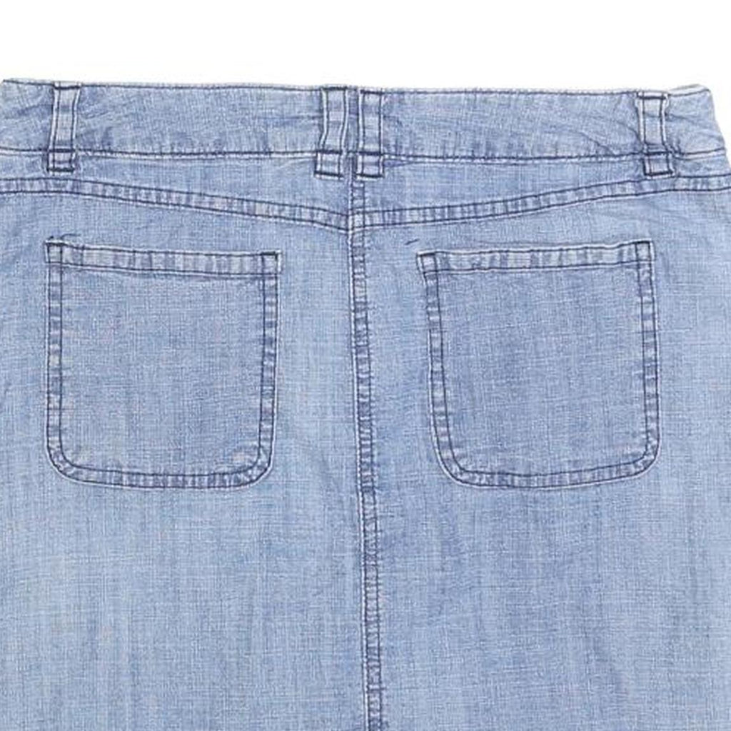 KAREN SCOTT Womens Blue Cotton Blend Mini Denim Style Skirt M Casual Summer Wear