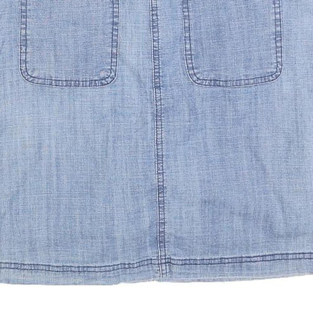 KAREN SCOTT Womens Blue Cotton Blend Mini Denim Style Skirt M Casual Summer Wear