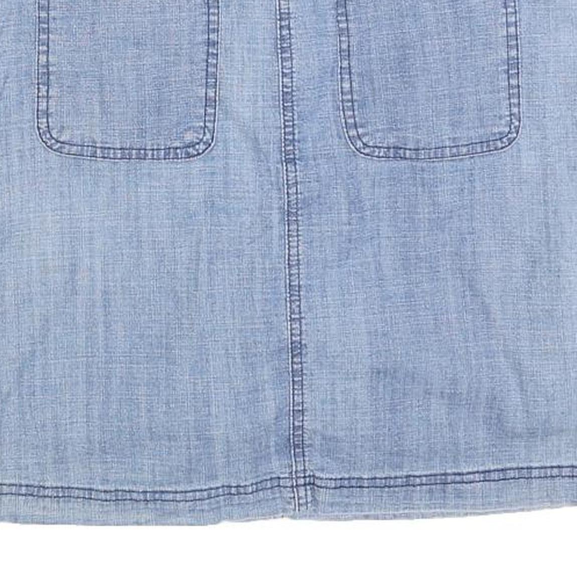KAREN SCOTT Womens Blue Cotton Blend Mini Denim Style Skirt M Casual Summer Wear