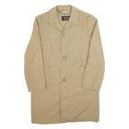 EVER DRESS Mens Beige Cotton Blend Button Jacket M Plain Classic Coat