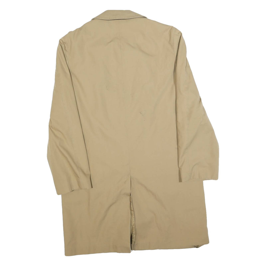 EVER DRESS Mens Beige Cotton Blend Button Jacket M Plain Classic Coat
