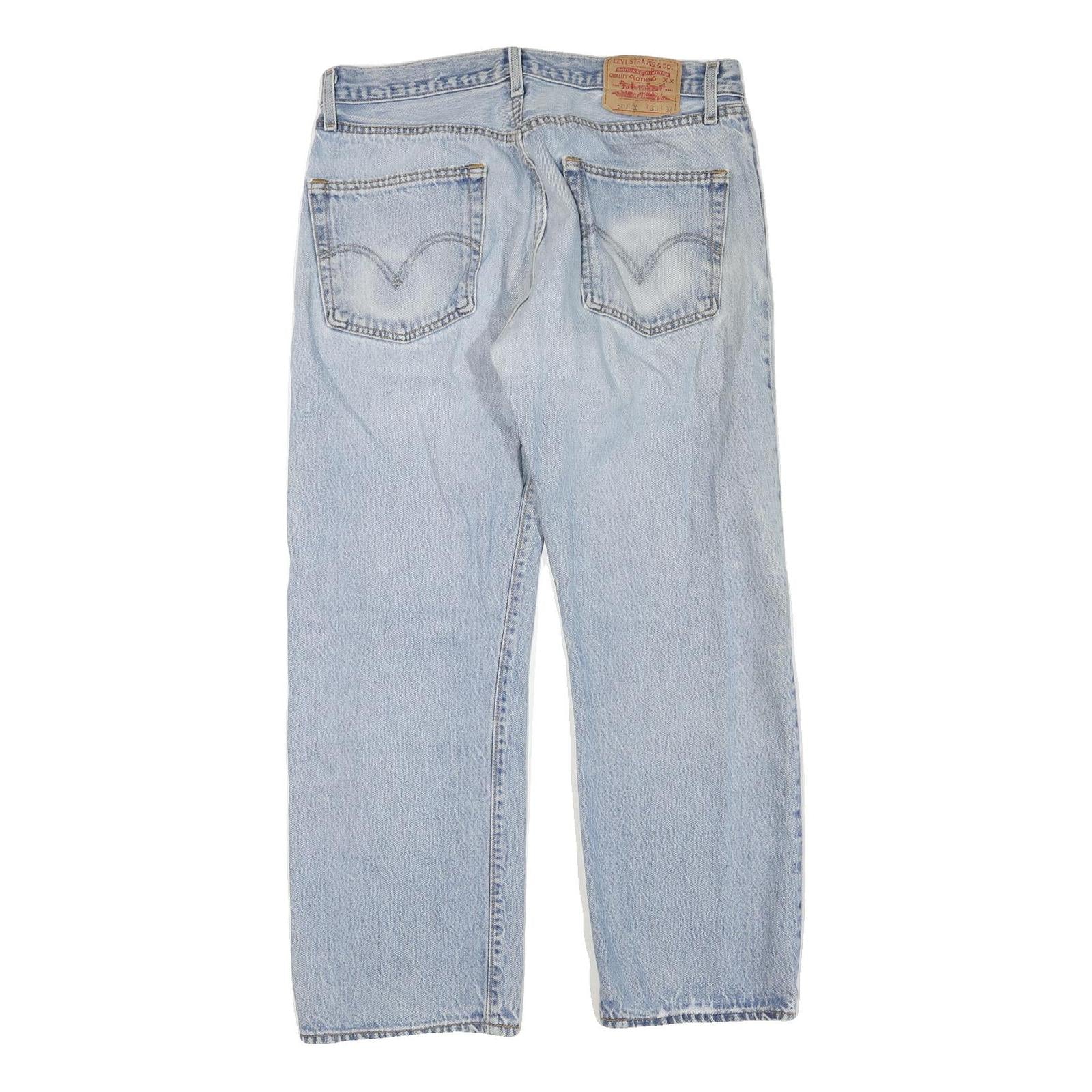 LEVI'S 501XX Womens Regular Jeans Denim Light W33 L27 Classic Button Fly Relaxed