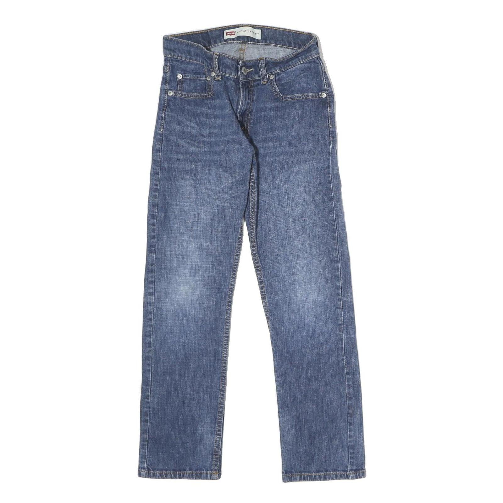 LEVI'S 541 Womens Jeans Blue Slim Straight Denim Medium W27 L27 Zip