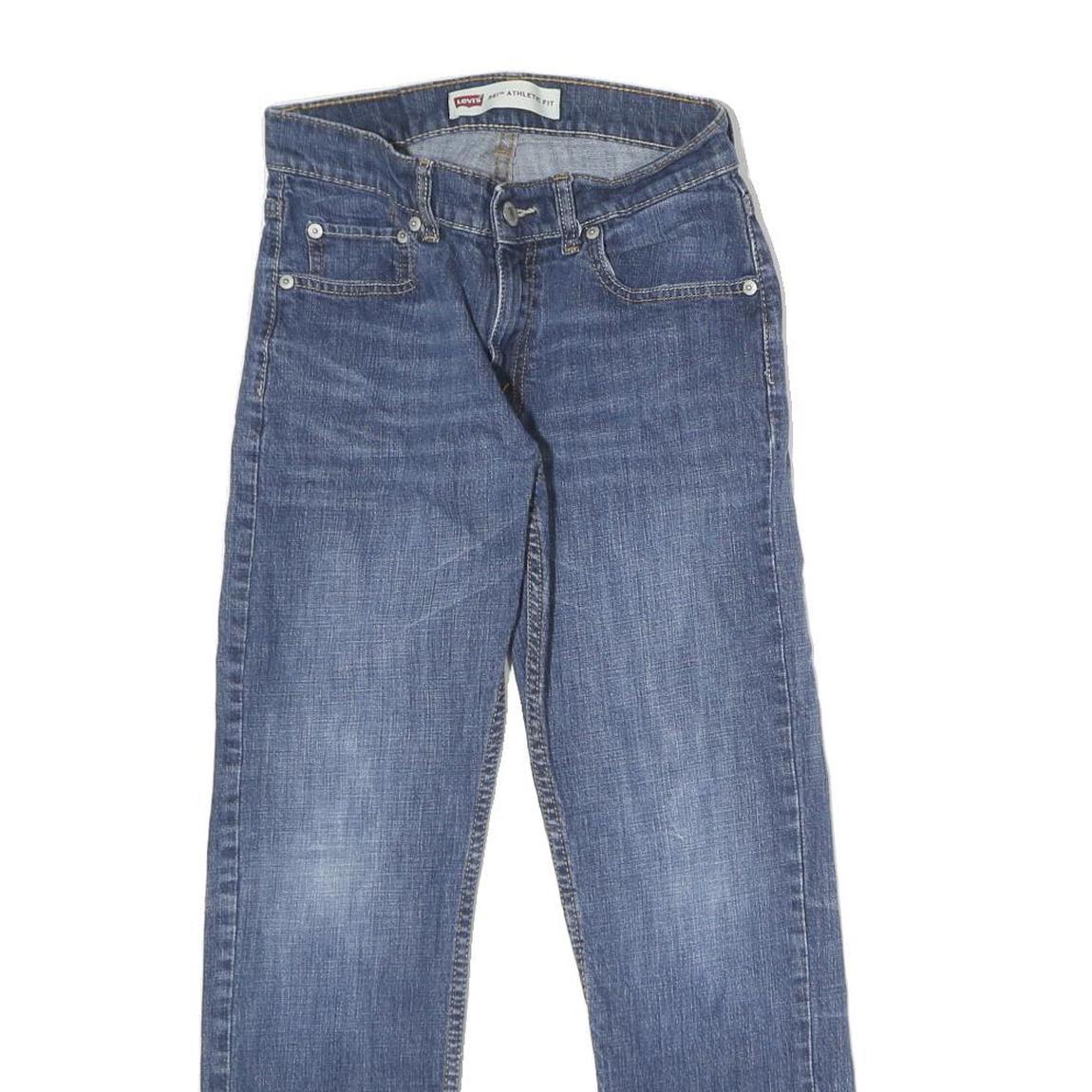 LEVI'S 541 Womens Jeans Blue Slim Straight Denim Medium W27 L27 Zip