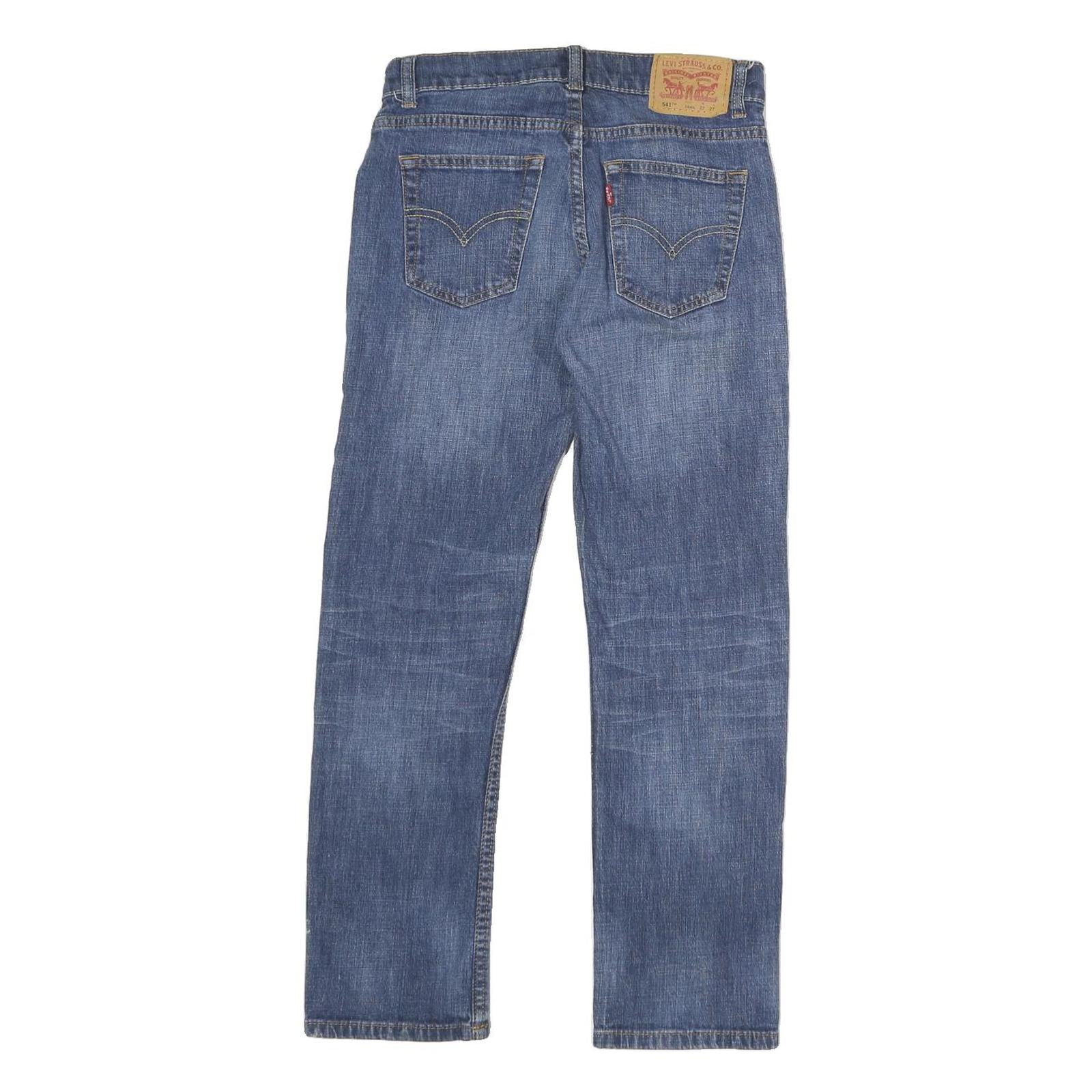 LEVI'S 541 Womens Jeans Blue Slim Straight Denim Medium W27 L27 Zip