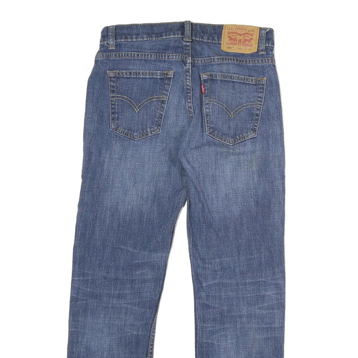 LEVI'S 541 Womens Jeans Blue Slim Straight Denim Medium W27 L27 Zip