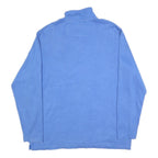 CHAPS Mens Blue Plain Pullover Roll Neck Basic Knit L Cotton Jumper Stylish