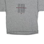 VINCI Womens Grey Graphic T-Shirt L Short Sleeve Crew Neck Cotton Blend