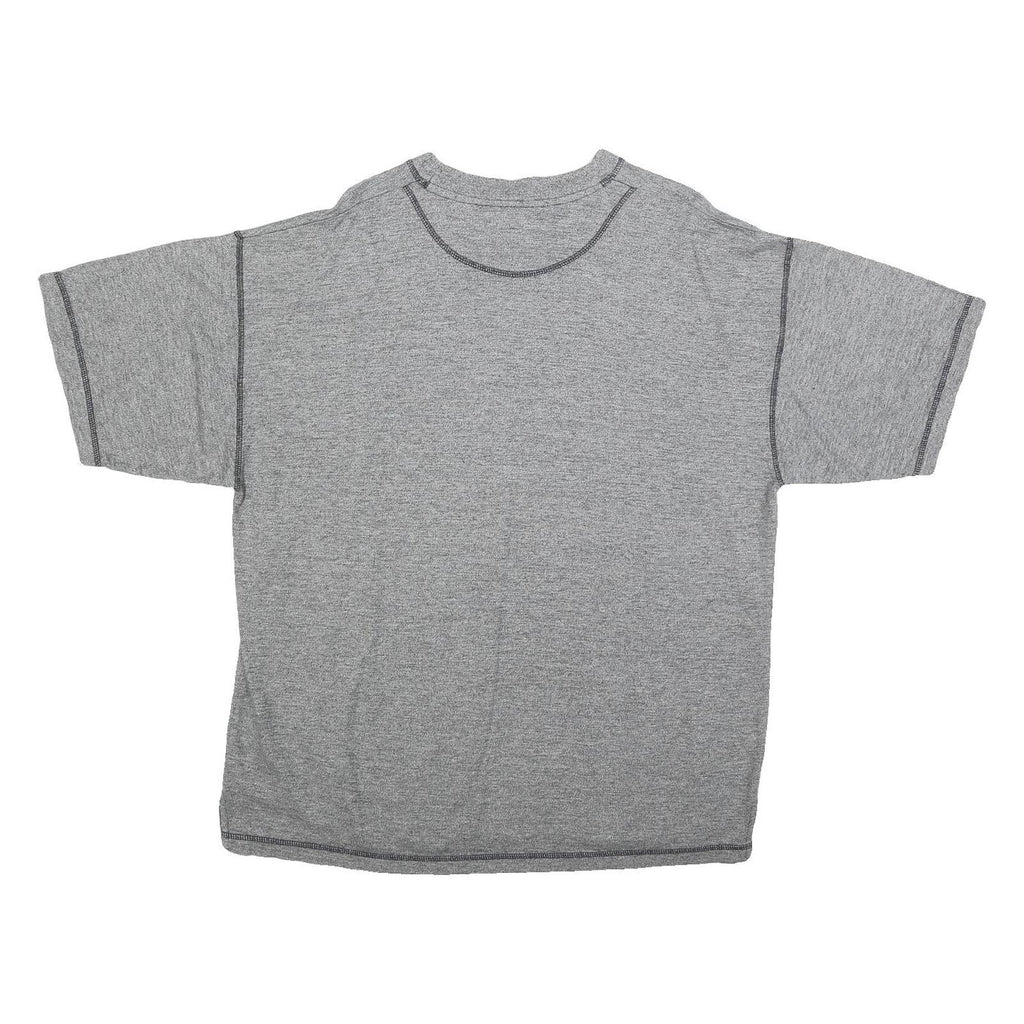 VINCI Womens Grey Graphic T-Shirt L Short Sleeve Crew Neck Cotton Blend