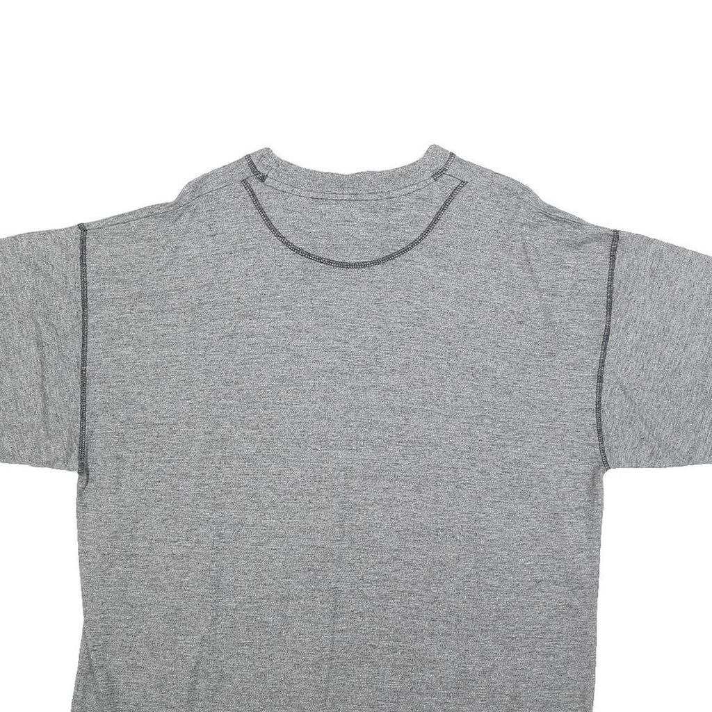 VINCI Womens Grey Graphic T-Shirt L Short Sleeve Crew Neck Cotton Blend