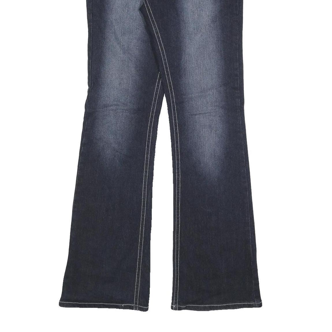 RUE21 Womens Slim Bootcut Denim Dark W32 L34 Stylish Embroidered Back Pockets