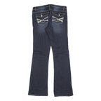 RUE21 Womens Slim Bootcut Denim Dark W32 L34 Stylish Embroidered Back Pockets