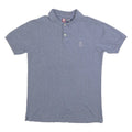 CHAPS RALPH LAUREN Mens Blue Short Sleeve Plain Polo Shirt S Cotton Blend