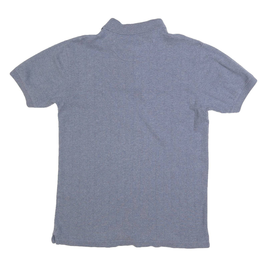 CHAPS RALPH LAUREN Mens Blue Short Sleeve Plain Polo Shirt S Cotton Blend
