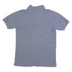 CHAPS RALPH LAUREN Mens Blue Short Sleeve Plain Polo Shirt S Cotton Blend