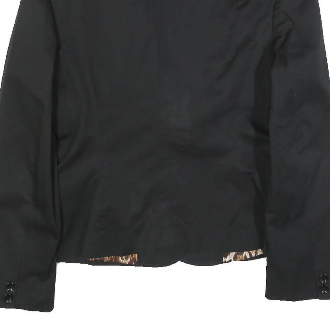 DOLCE & GABBANA Womens Black Blazer Jacket S Cotton Blend Plain Button Detail