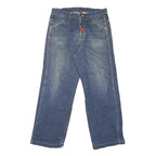 TIPSTER Mens Relaxed Blue Denim Jeans W31 L31 Button Closure Casual Wear