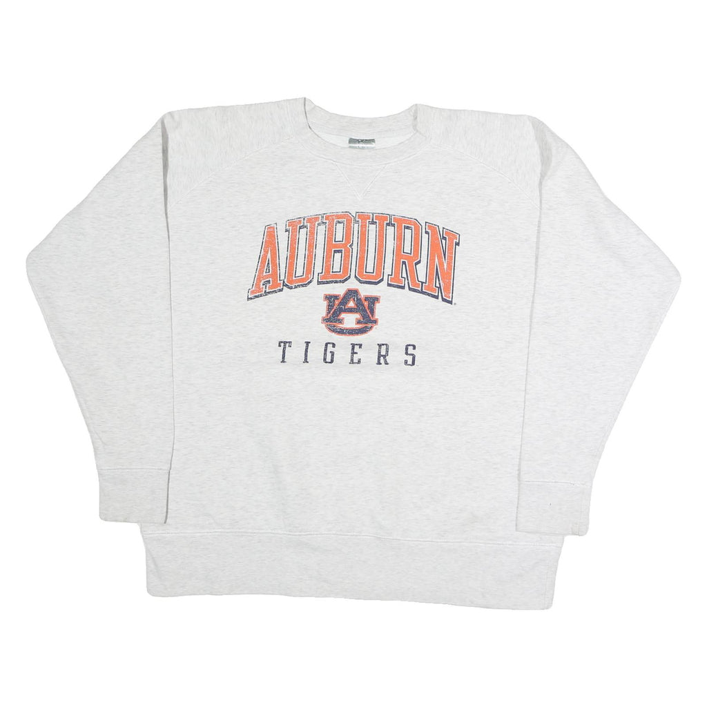 KNIGHTS Mens White Auburn Tigers Crew Neck XL Cotton Sweatshirt