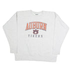 KNIGHTS Mens White Auburn Tigers Crew Neck XL Cotton Sweatshirt