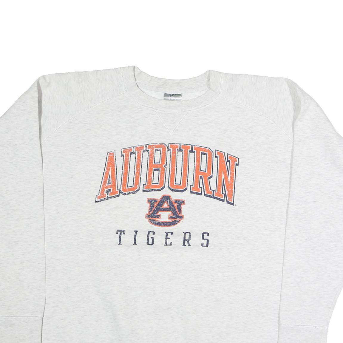 KNIGHTS Mens White Auburn Tigers Crew Neck XL Cotton Sweatshirt