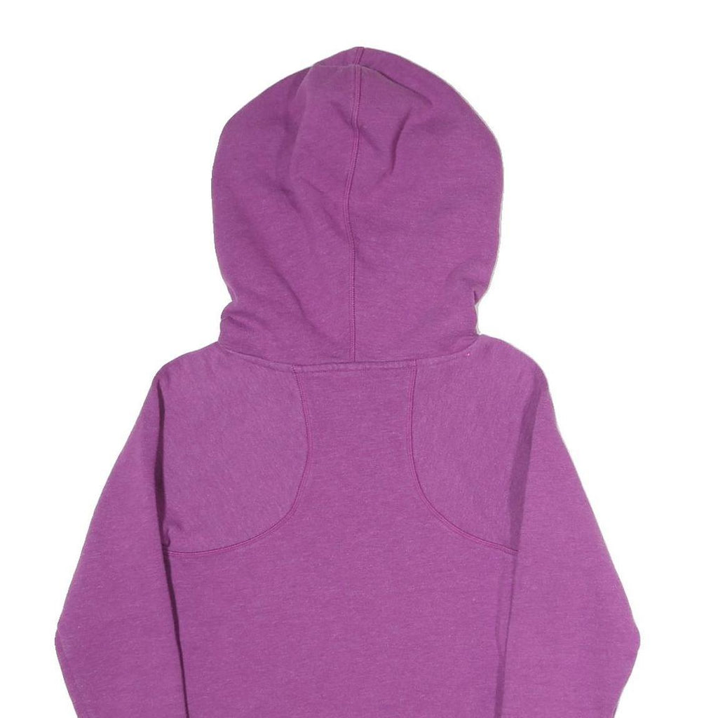 REEBOK Womens Purple Hoodie XS Pink Logo Print Pullover Sweatshirt