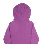 REEBOK Womens Purple Hoodie XS Pink Logo Print Pullover Sweatshirt