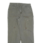 CARHARTT Mens Cotton Blend Grey Relaxed Straight Trousers W36 L34 Workwear