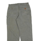 CARHARTT Mens Cotton Blend Grey Relaxed Straight Trousers W36 L34 Workwear
