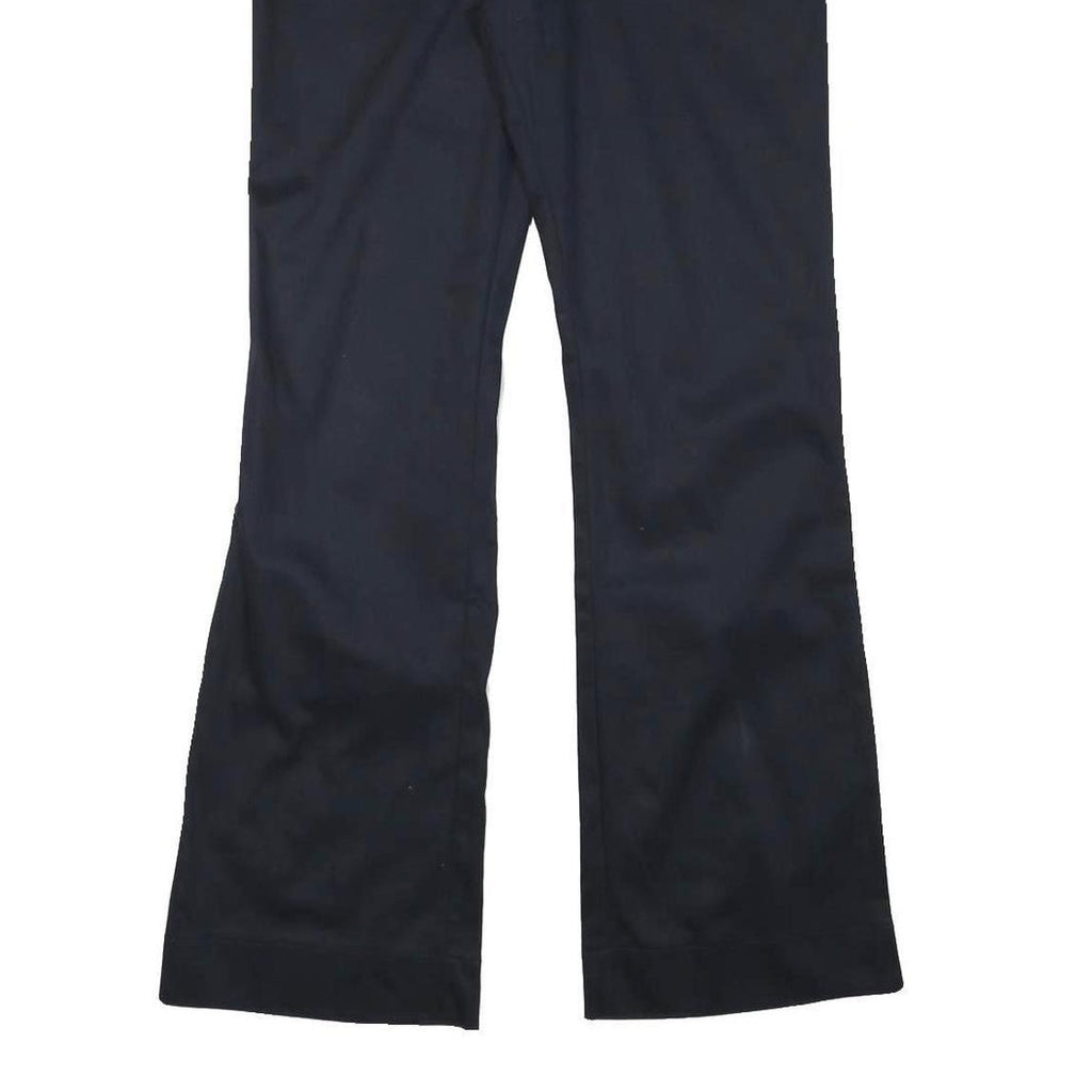 DICKIES Womens Polyester Blend Black Regular Flared Trousers W32 L32 Workwear