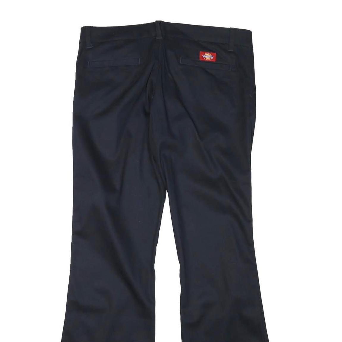 DICKIES Womens Polyester Blend Black Regular Flared Trousers W32 L32 Workwear