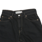LEVI'S Mens Black Denim Cut-Off Shorts L W30 Relaxed Fit Casual Summer Style
