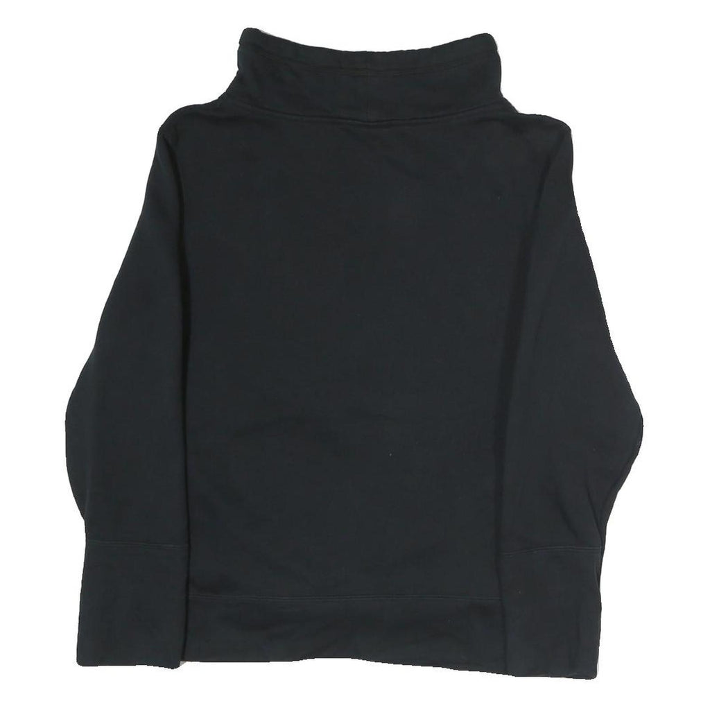 PUMA Womens Black Cotton Crew Neck Sweatshirt UK 12 Logo Print Pullover