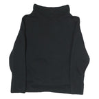 PUMA Womens Black Cotton Crew Neck Sweatshirt UK 12 Logo Print Pullover