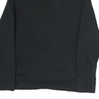 PUMA Womens Black Cotton Crew Neck Sweatshirt UK 12 Logo Print Pullover