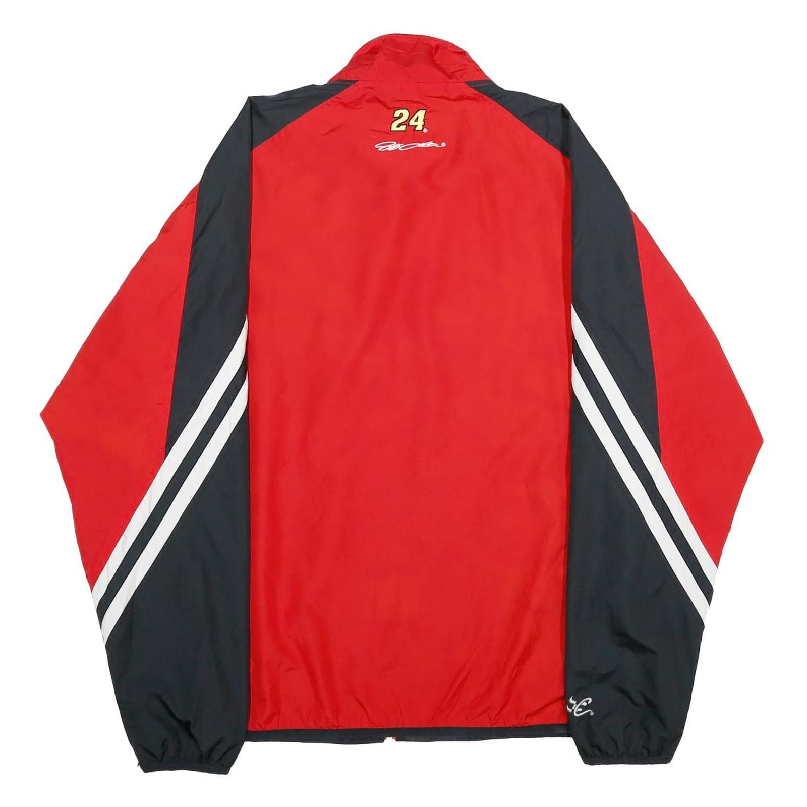 CHASE AUTHENTICS Mens Red & Black DuPont Motorsports Zip Jacket M Polyester