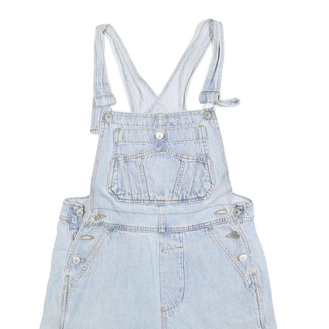 MEMPHIS Womens Blue Dungarees Loose Denim Plain M W30 L5 Casual Summer
