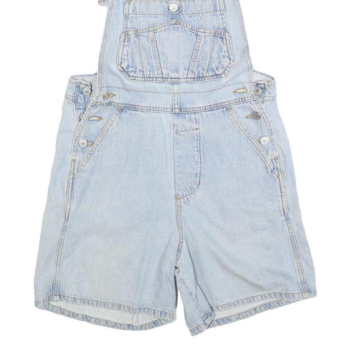 MEMPHIS Womens Blue Dungarees Loose Denim Plain M W30 L5 Casual Summer
