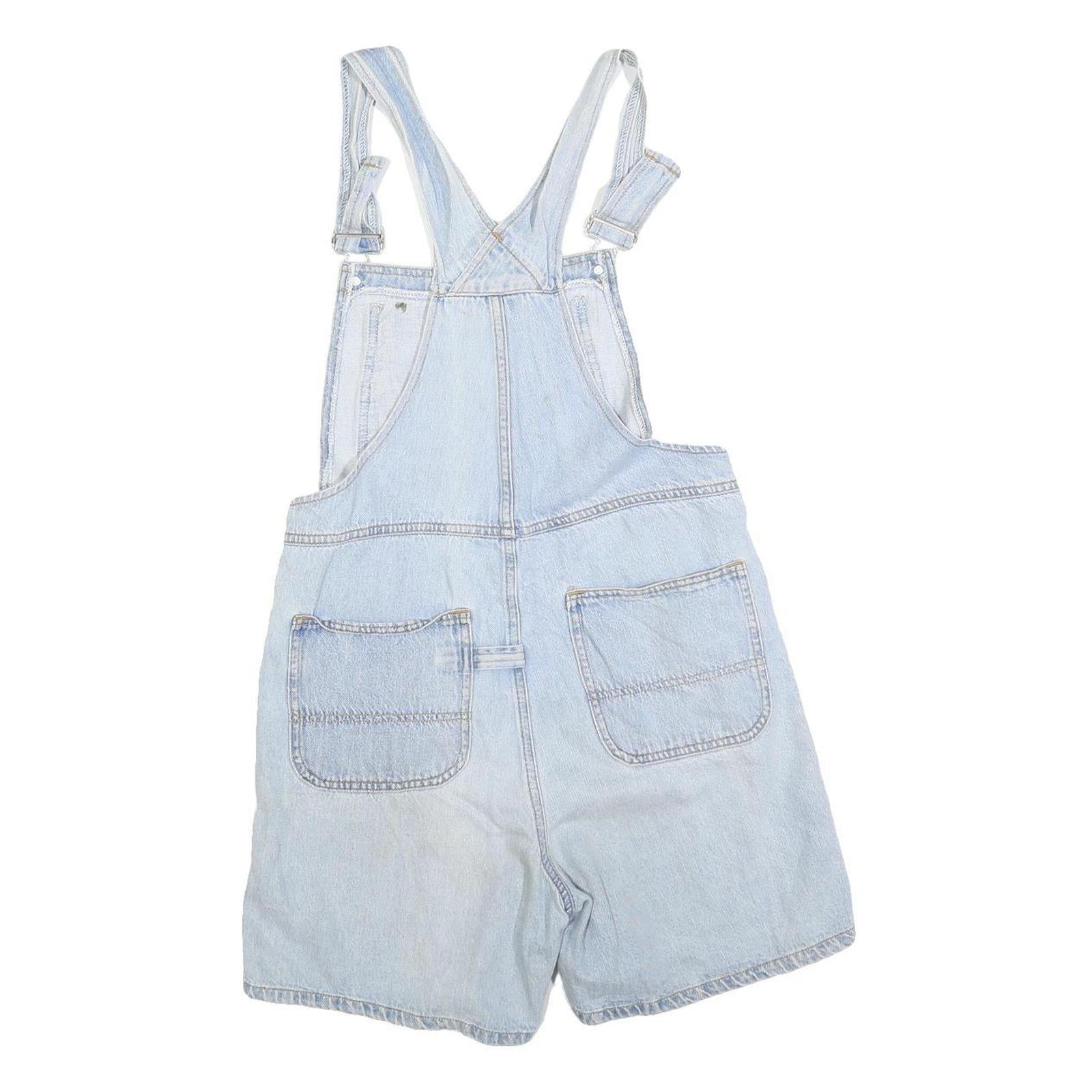 MEMPHIS Womens Blue Dungarees Loose Denim Plain M W30 L5 Casual Summer