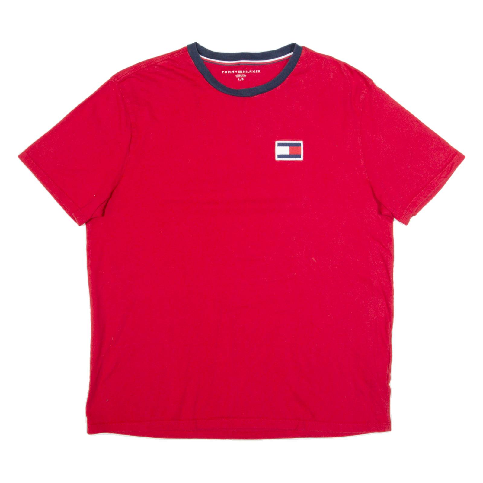 TOMMY HILFIGER Mens T-Shirt Red L
